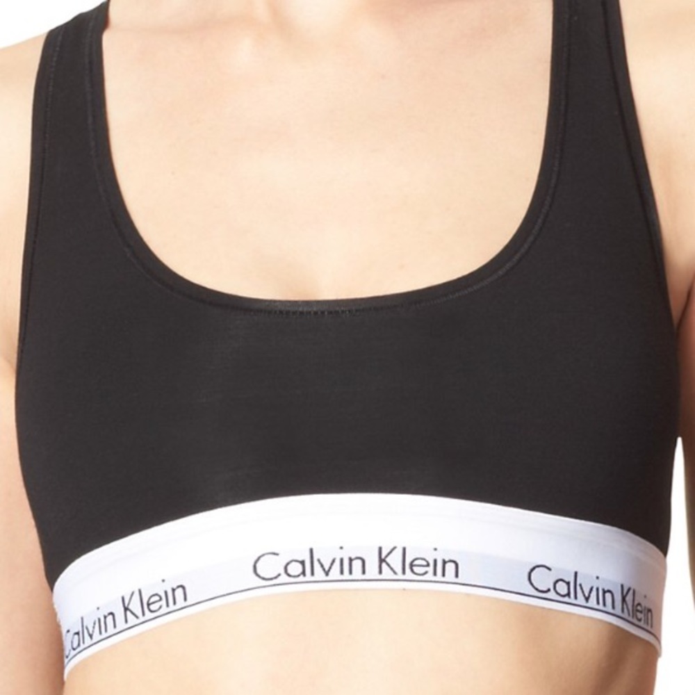 Black Calvin Klein Modern Cotton Bra